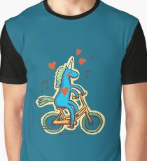 Unicorn on bike Graphic T-Shirt