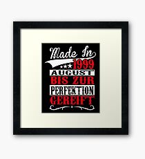 BIRTHDAY - AUGUST - 1999 - BORN - YEAR OF BIRTH - RED Framed Print