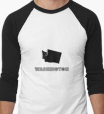 US States | Silhouette Series 01 | WASHINGTON Men's Baseball ¾ T-Shirt
