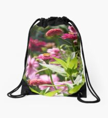 Pink Flowers and More Pink Flowers Drawstring Bag