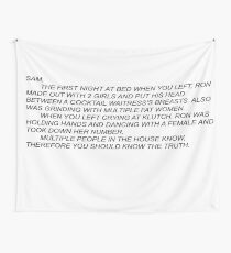 Sammi Anonymous Letter Wall Tapestry