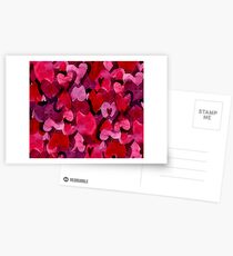 Adorable Watercolor Texture Bright Girly Design Postcards