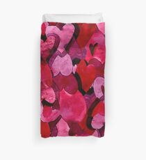 Adorable Watercolor Texture Bright Girly Design Duvet Cover
