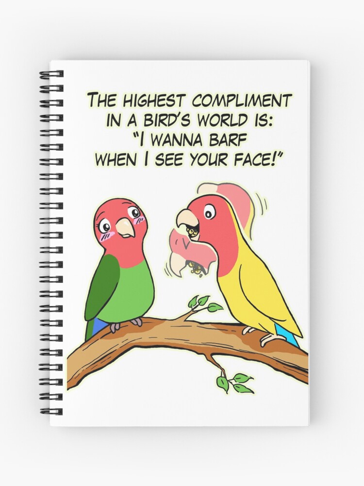 Lovebird Parrot And Bird Way Telling I Love You Spiral Notebook - 