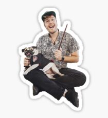 Garrett with Doug the Pug Sticker