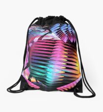 Inner Strength, abstract fractal wallart Drawstring Bag