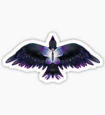 Crow and a Butterfly Sticker