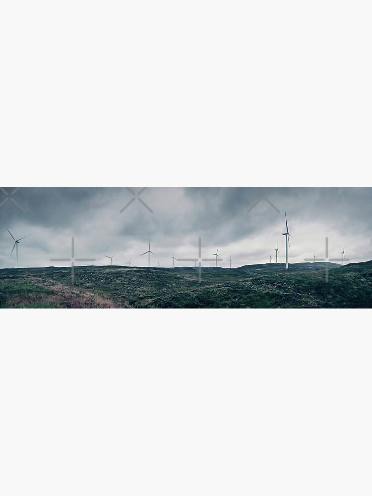 Landscape Panorama with Wind Turbines by BethsdaleArt