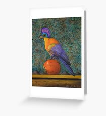 Turaco On A Persimmon Greeting Card