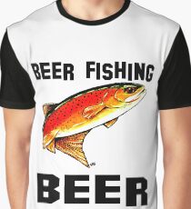 Beer Fishing Yellowstone Cutthroat Trout Rocky Mountains Fish Char Jackie Carpenter Art Gift Father Dad Husband Wife Best Seller Graphic T-Shirt