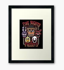 Five Nights At Freddy's Pizzeria Multi-Character Framed Print