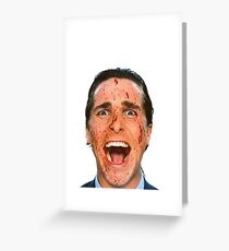 American Pyscho - Christian Bale Greeting Card