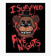 I Survived Five Nights At Freddy's Pizzeria Photographic Print