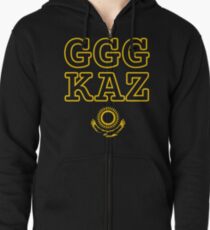 Sudadera con capucha y cremallera GGG Golovkin Golovkin Kazajstán Golpe de oro