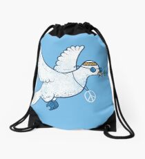 The Hippie Dove Drawstring Bag