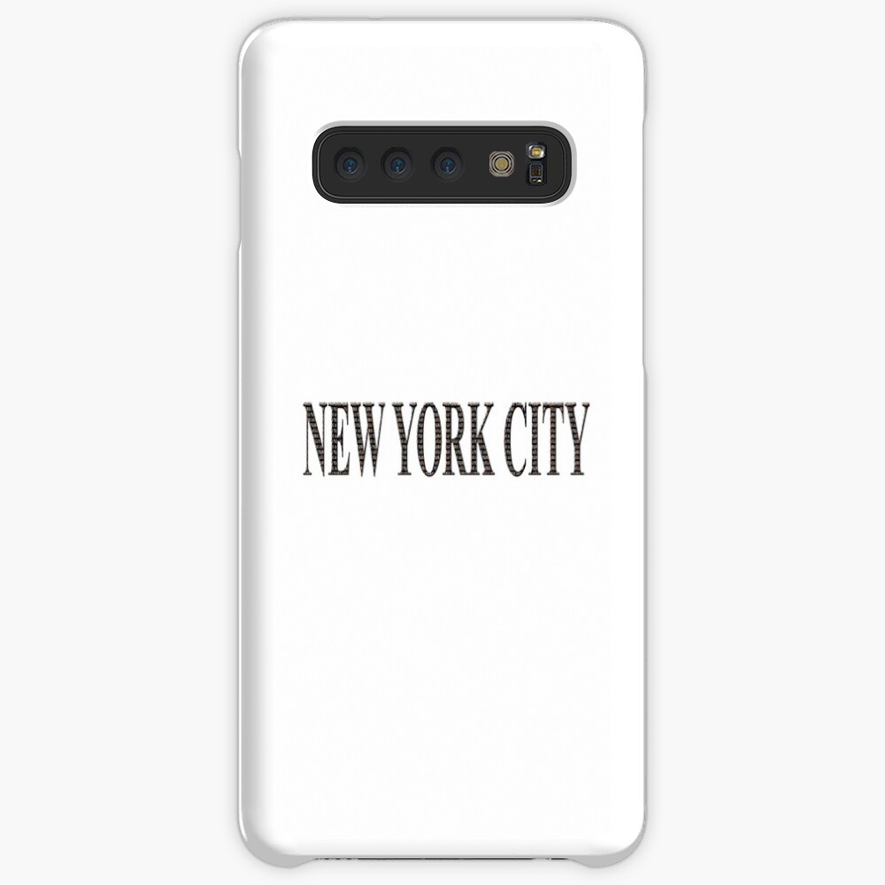 New York City (black type ON WHITE) Case & Skin for Samsung Galaxy