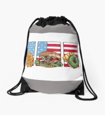 American Food Drawstring Bag