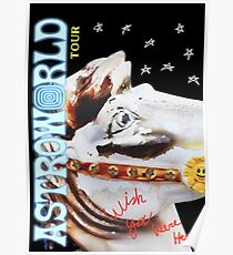 Astroworld White Horse Logo Poster
