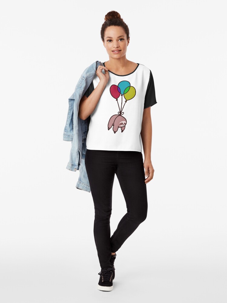 Alternate view of Balloon Sloth Chiffon Top