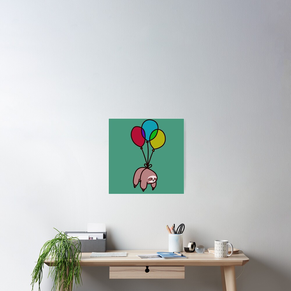 Balloon Sloth Poster