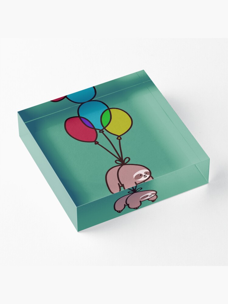 Alternate view of Balloon Sloth Acrylic Block