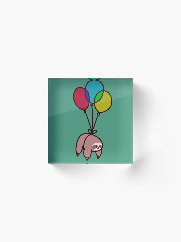 Alternate view of Balloon Sloth Acrylic Block
