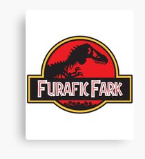 Furafic Fark Parody Pheven Dinosaur Canvas Print