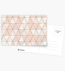 geometric rose gold Postcards