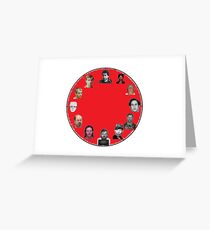 Serial Killer Clock Greeting Card