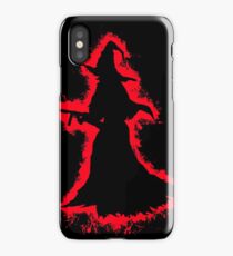 Evil halloween red and black silhouette iPhone Case