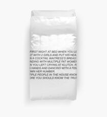 Anonymous Letter To Sammi Duvet Cover