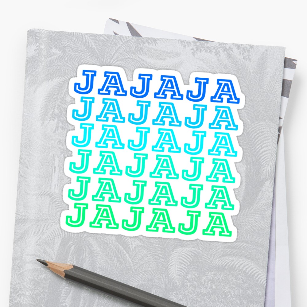 "JaJaJa Influenced By The Retro" Sticker By 64thMixUp | Redbubble