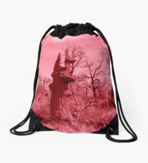 Red Tree Drawstring Bag