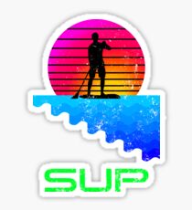 Retro Stand Up Paddle Boarding SUP Sticker