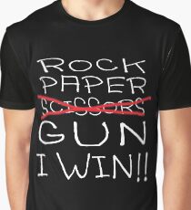 Rock Paper Scissors Gun Graphic T-Shirt