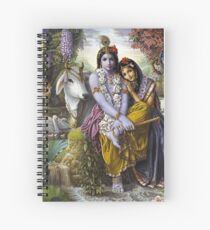 The Divine All-Attractive Couple - Krishna and Radha Spiral Notebook
