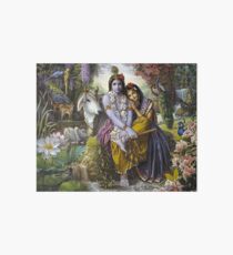 Das göttliche all-attraktive Paar - Krishna und Radha Galeriedruck