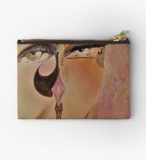 MUTED DECO OP ART FLAPPERS PRINT Studio Pouch