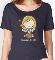 Pfannkuchen-Omelett-Feinschmecker-Lebensmittelsüchtiger Baggyfit T-Shirt