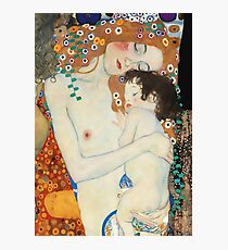 Gustav Klimt Kunstwerk & quot; Mutter und Kind & quot; Fotodruck