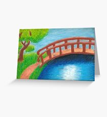 A bridge over a river Greeting Card