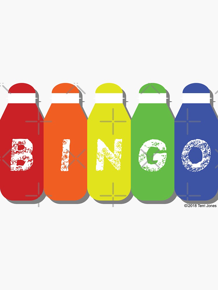 "Bright Rainbow Bingo Daubers" Sticker by terrikjones | Redbubble
