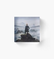 Wanderer above the Sea of Fog - Caspar David Friedrich Acrylic Block