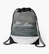 Kriegsmarine Unterseeboot in a Stormy Sea Drawstring Bag