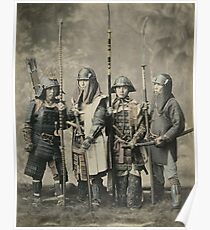 Samurai warriors vintage photograph Poster
