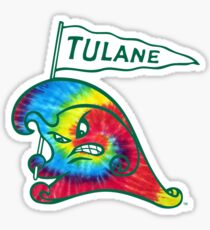 Tulane Rainbow Green Wave Sticker