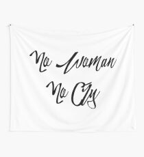 "No woman no cry" pattern Wall Tapestry