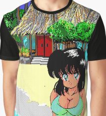 Pixel Beach Waifu Graphic T-Shirt