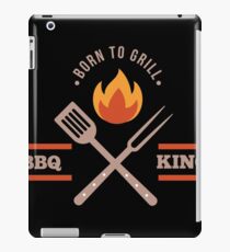 BBQ KING Dad Born to Grill Barbecue Cute Grill Grilling Gift iPad Case/Skin