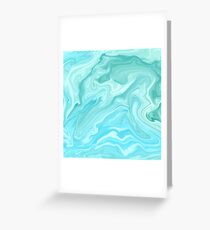 Blue Marble Pattern Greeting Card